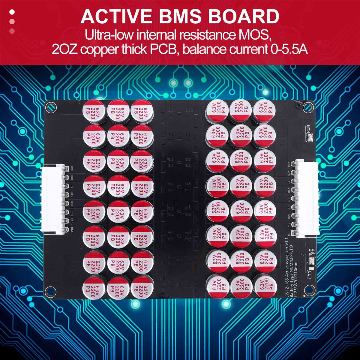 12S Lipo Battery Balancing Board - * UN GIORNO 12S 13S 14S
