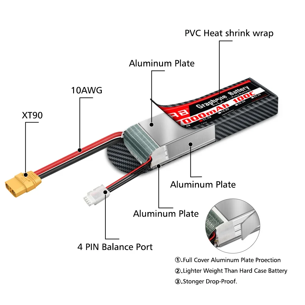 Batteria al grafene 2S 3S 4S 6 - 4S Lipo Battery 14.8V 6000Mah recensione e prezzo