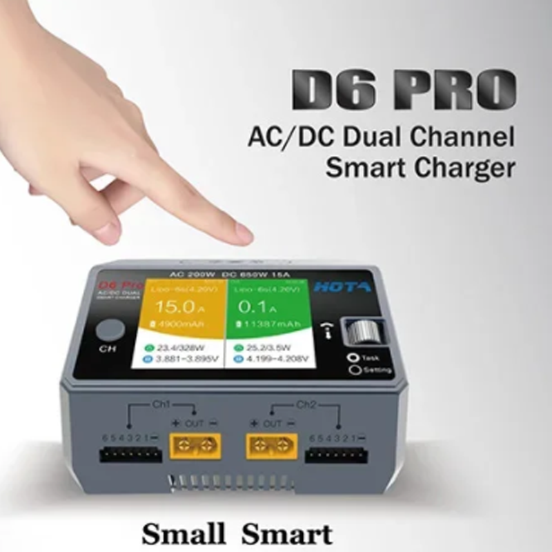 Caricabatterie Wireless Intell - Hota D6 Pro Dual Lipo Charger recensione e prezzo