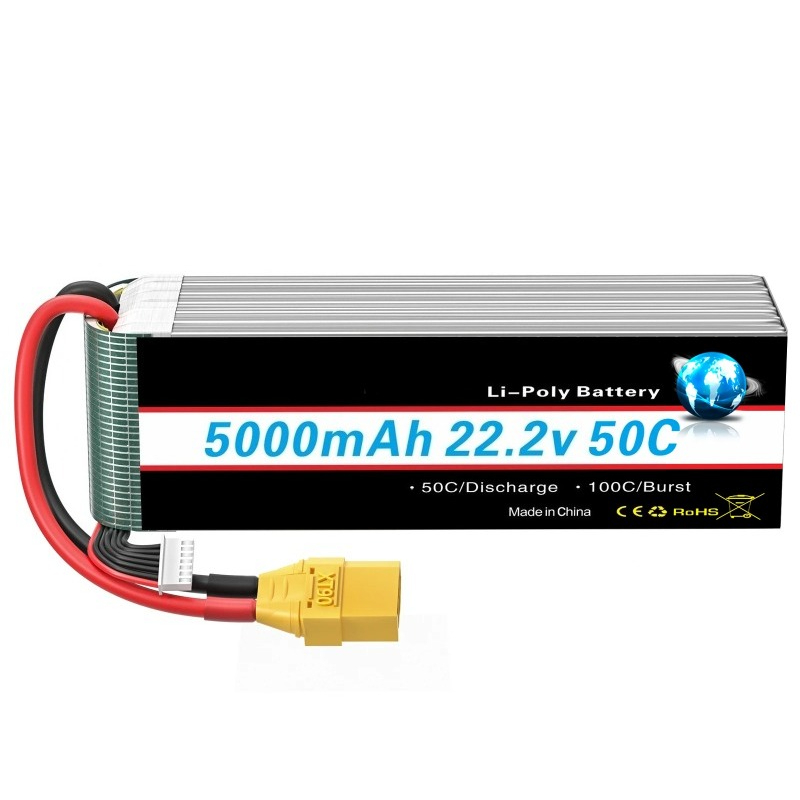 Nuovo 5000/6000mah 22.2V Lipo  - 6S Lipo Battery 22.2V 5000Mah recensione e prezzo