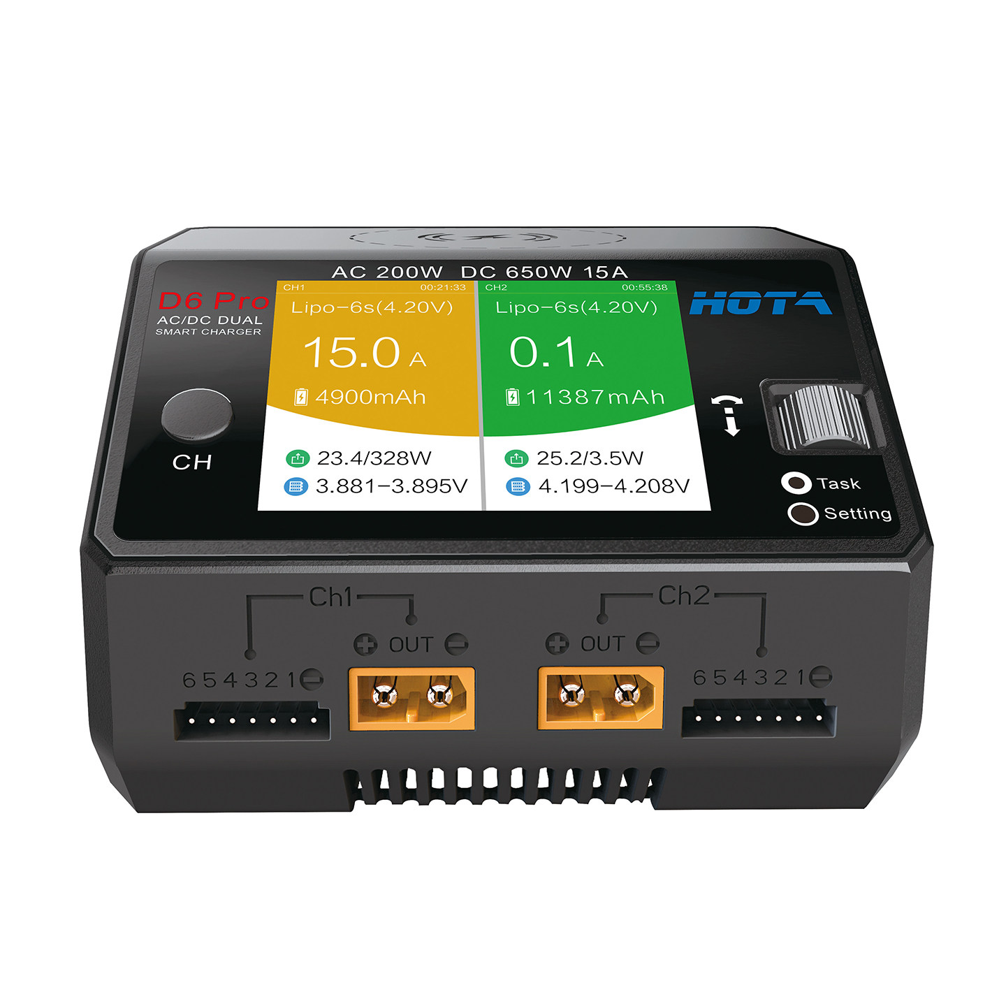 Caricabatterie Intelligente HO - Hota D6 Pro Dual Lipo Charger recensione e prezzo
